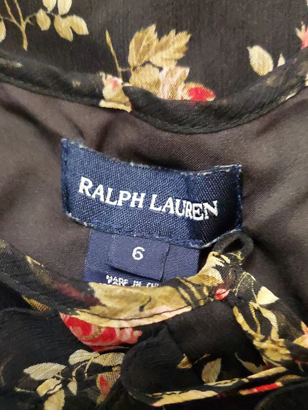 Ralph Lauren girl's floral crinkle georgette dress Size 6